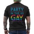 Fourth Of July Party In The Us Gay Men's T-shirt Back Print