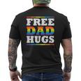 Free Dad Hugs Rainbow Lgbt Pride Father's Day Mens Back Print T-shirt