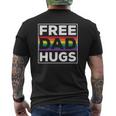 Free Dad Hugs Rainbow Lgbt Pride Fathers Day Mens Back Print T-shirt