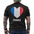 French France Flag T-Shirt mit Rückendruck