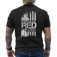 On Friday We Wear Red To Support Troops Red Friday Military Men's T-shirt Back Print