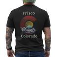 Frisco Colorado Flag Styled Mountain Men's T-shirt Back Print