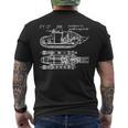 Ft-17 French Light Tank Ww1 Blueprint Diagram Men's T-shirt Back Print