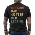 40Th Birthday Outfit For Present Vintage Dad 1980 Men's T-shirt Back Print