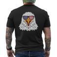 4Th Of July Eagle Patriotic American Flag Cute Eagle Mens Back Print T-shirt
