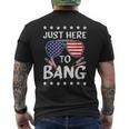 4Th Of July I'm Just Here To Usa Bang Flag Sunglasses Men's T-shirt Back Print