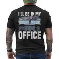 Airplane Pilot I'll Be In My Office Airline Captain Men's T-shirt Back Print