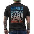 Arabic Dad Baba Of Two Boys Arab Best Baba Ever Retro Mens Back Print T-shirt