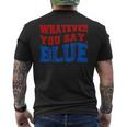 Baseball Whatever You Say Blue Men's T-shirt Back Print