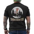 Bigfoot Sighting Sock Monkey Sasquatch Socksquatch Men's T-shirt Back Print