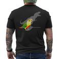 Birb Memes T-Rex Shadow Green Cheeked Pineapple Conure Men's T-shirt Back Print