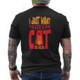 Cat Lover Stay At Home Cat Dad Mens Back Print T-shirt