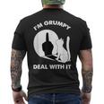 Cat Cat Shadow I'm Grumpy Deal With It Men's T-shirt Back Print