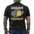 Cat And Taco Tacocat Spelled Backward Is Tacocat Men's T-shirt Back Print