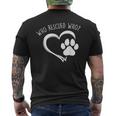 Cute Who Rescued Who Dog Lover Pet Owner Men's T-shirt Back Print