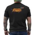 Dachshund In Bun Weiner Hot Dog Cute Foodie Pun Men's T-shirt Back Print