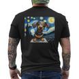 Dachshunds Sausage Dogs In A Starry Night Men's T-shirt Back Print