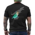 Dinosaur T-Rex Shadow Dutch Blue Peach Faced Lovebird Men's T-shirt Back Print