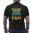 Father's Day For Papi Men From Daughter & Son Mens Back Print T-shirt