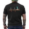 Fishing Heartbeat Bass Fish Retro Fisherman Men's T-shirt Back Print