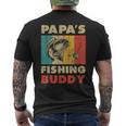 Fishing Papa's Fishing Buddy Vintage Fishing Men's T-shirt Back Print
