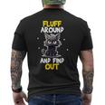 Fluff Around And Find Out Cat Lovers Cute Sarcasm Men's T-shirt Back Print