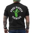 Free Pickle Tickles Adult Humor Men's T-shirt Back Print