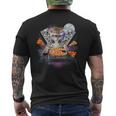 Galaxy Dj Pizza Cat Space Pizza Kitty Men's T-shirt Back Print