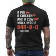Grilling Barbecue Foodies Pig Chicken Cow Bar V2 Mens Back Print T-shirt