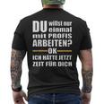 Handwerker Einmal Mit Profis Work S T-Shirt mit Rückendruck