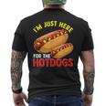 Hotdog Im Just Here For The Hotdogs Hot Dog Joke Men's T-shirt Back Print