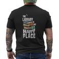 Library Reading Book Lover Mens Back Print T-shirt
