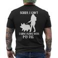 Pig Cute Pigs Girls Pet Owner Pig Men's T-shirt Back Print