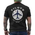 Pilot Quote Retro Airplane Vintage Aircraft Aviators Men's T-shirt Back Print