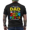 Proud Dad Of A Class Of 2024 Pre-K Graduate Father Men's T-shirt Back Print