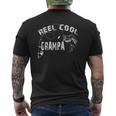 Reel Cool Grampa Fishing Father Day For Men Mens Back Print T-shirt