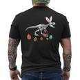 T Rex Easter Skeleton Bunny Basket Egg Hunt Easter Day Men's T-shirt Back Print