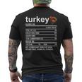 Thanksgiving Food Apparel Turkey Nutrition Fact Foodie Men's T-shirt Back Print