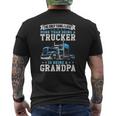 Truck Driver Grandfather Love Being A Trucker Grandpa Mens Back Print T-shirt