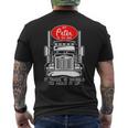 Trucker For Men My Peter Is So Big Truck Driver Men's T-shirt Back Print