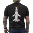 Yoga Dog Wire Fox Terrier Men's T-shirt Back Print