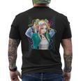 Futurista Anime Chica Arte Japonés Manga Anime Camiseta Hombre Estampado Espalda