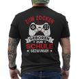 Gamer Zocker Games Zum Zocken Geboren Zur Schul T-Shirt mit Rückendruck