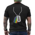 Gay Pride Flag Lgbt Military Dog Tag Men's T-shirt Back Print