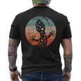 Gecko Retro Herpetologist Reptile Vintage Lizard Men's T-shirt Back Print