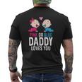 Gender Reveal Pregnancy Pink Or Blue Daddy Loves You Mens Back Print T-shirt