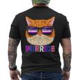 Genderfluid Purride Cat Kitten Sunglasses Gay Pride Men's T-shirt Back Print