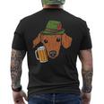German Dachshund Oktoberfest Bavarian Weiner Sausage Dog Men's T-shirt Back Print