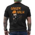 Ginger Ninja Warrior Ginga Red Hair T-Shirt mit Rückendruck