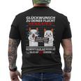 Glückwunsch Zu Deiner Flucht Kündigung Neuen Job Cat S T-Shirt mit Rückendruck